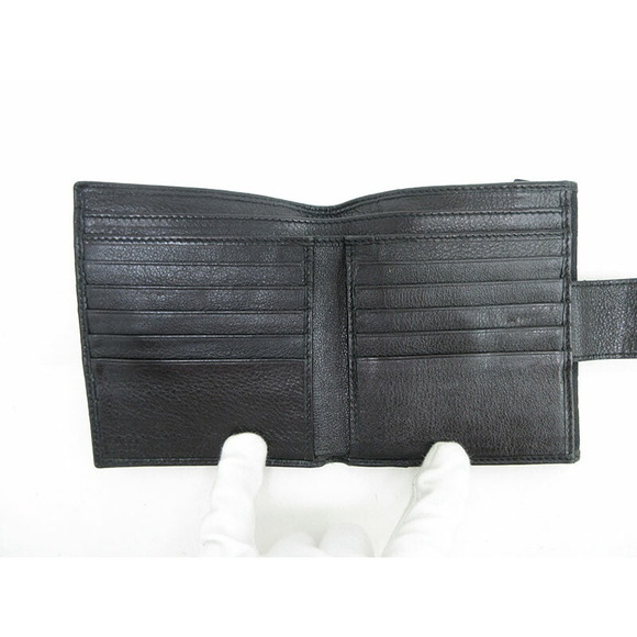 Gucci Double Hook Wallet Black GG Canvas - Picture 7 of 10